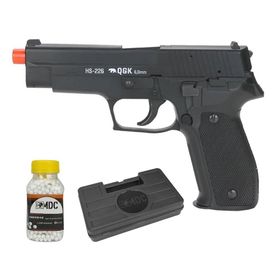 Pistola de Airsoft Spring P226 HS-226 6mm QGK + Case + BBS