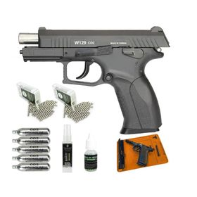 Pistola De Pressão Co2 Blowback Cz300 W129 Wingun 4,5 + Kit