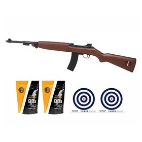 Rifle de Airsoft Spring AGM M1 Carbine Wood AGM+ BBS+ Alvos