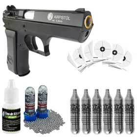 kit Pistola Airgun P45 Baby Eagle Co2 4,5mm Rossi
