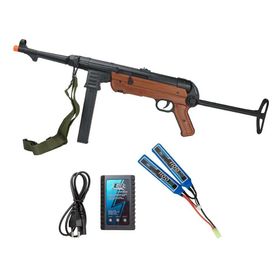 Rifle Sub Metralhadora de Airsoft MP40 Full Metal Wood+Itens