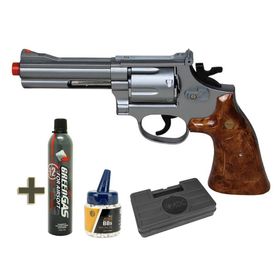 Revólver de Airsoft GBB M586 4” UG134S Silver 6mm + Kit