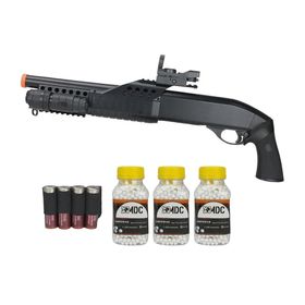 Shotgun de Airsoft Pump Action M180 B2+3 Sacos de BBS