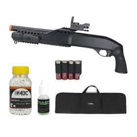 Shotgun de Airsoft Pistol Grip Pump M180 B2 Spring + Itens