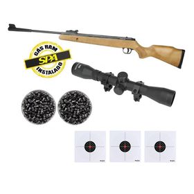Carabina De Pressão Raptor Ii Gas Ram 70kg 5,5+Luneta+Itens