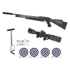 Carabina Pressão PCP Brocock Enigma 5,5+Luneta+Bomba+Alvos