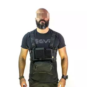 Colete Militar Chest Rig ASSET MK1 Preta - EVO Tactical