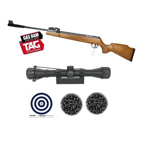 Carabina Pressão Montana Mag Nitro 12 5,5+Luneta+Chumbo+Alvo