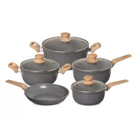 CJ Panelas 05pçs Cerâmico Indução Oster Marble Eddition CZ