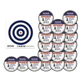 Kit 20 Cx Chumbinho Rossi Spider 5,5mm-100unds + Alvos