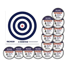 Kit 15 Cx Chumbinho Rossi Spider 5,5mm-100unds + Alvos