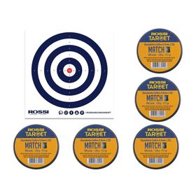 Kit 05 Cx Chumbinho Target Match 5,5mm 100und Rossi + Alvos