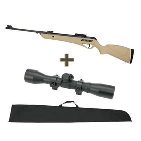 Carabina Pressão Cbc Jade Pro Oxidada Desert 4.5+Luneta+Capa