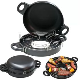 Panela Home Grill Redondo Camping Pesca Acampamento