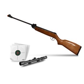 CARABINA DE PRESSÃO QGK14 MD-C 5,5MM + LUNETA + ALVO