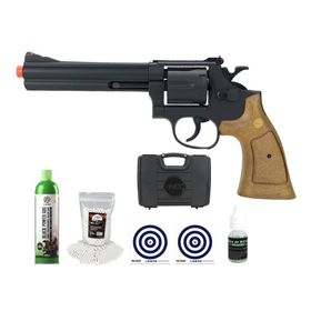 Revólver de Airsoft M586 6" Black UA-934B + Kit