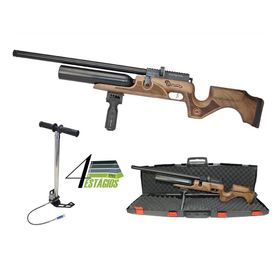 Carabina Pressão PCP Puncher Bighorn 5,5 + Bomba 4 Estágios