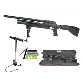 Carabina Pressão PCP Puncher Bigmax X Black 5.5+Bomba 4