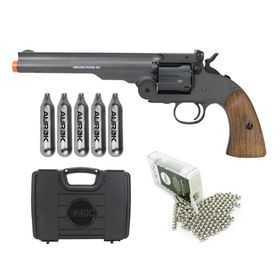 Revólver CO2 Colt .45 Cowboy 7" Full Metal 4,5 + Case +Itens