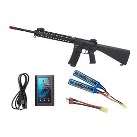 Rifle Airsoft AR15 10” DMR PLUS + Carregador + Bateria