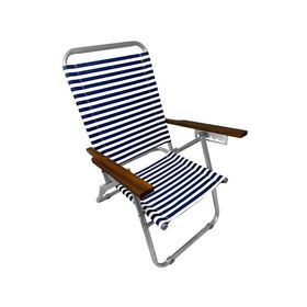 Cadeira Náutica Fragata Luxo braço Madeira e Alumínio - Zaka