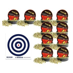 Kit 10 Caixas de chumbinho Sonic Gold Latonado 5,5 + Alvos