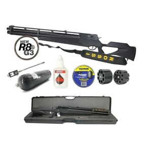 Carabina Pressão Pcp Rossi R8 Black 5,5 350m/s + Kit Scuba