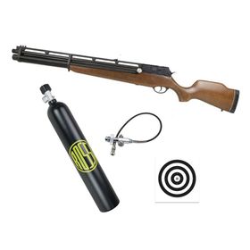 Carabina PCP Rossi R8 VR G4 Madeira 5,5+ Scuba de 3L + Alvos