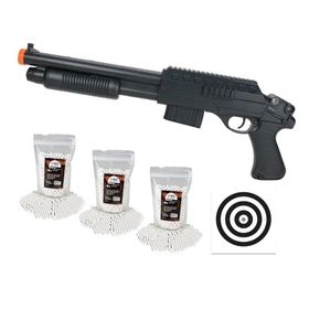 Shotgun Airsoft VG Pump Tactical Short+3.300 Esferas+Alvos