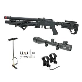 Carabina Pressão PCP Puncher Mortal X Tactical 5.5+Bomba+Kit