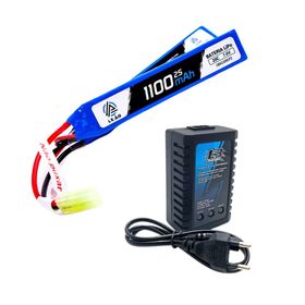 Carregador L3 + Bateria Lipo Ultra 7.4V/2S 1100mAh - 20C