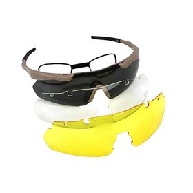 Óculos de Proteção Tático Desert Warmmo 03 lentes 2.0 mm