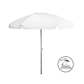 Guarda Sol Poliéster UV50+ Alumínio 2,00m Branco - Zaka