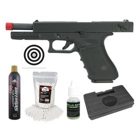 Pistola Airsoft Green Gas Glock R18 Blowback+ Case + Kit Pro