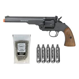 Revólver Pressão CO2 Colt .45 Cowboy 7" FullMetal 4,5+Co2+BB
