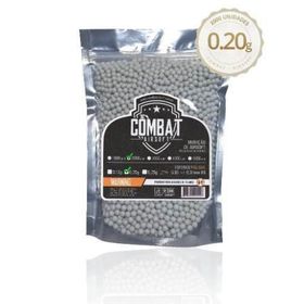 Pacote de esferas Airsoft 0,20g 2000un 6mm - Combat Airsoft
