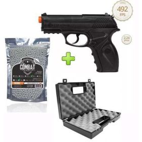 Pistola de Airsoft Wingun C11 6mm CO2 492 FPS + 4000 BBs + Maleta