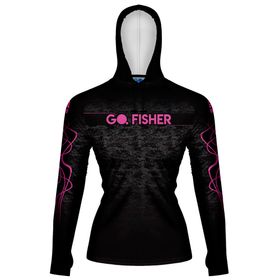 Camiseta de Pesca Feminina Go Fisher com Capuz e Proteção Solar