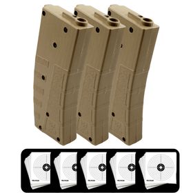 kit 3 Magazine Midcap Rifle M4 TAN Kpp Airsoft 6mm