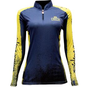 Camiseta de Pesca Feminina King Brasil Manga Longa Proteção UV50+