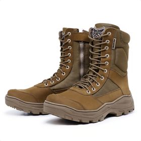 Bota Coturno Acero Selva Com Zíper Coyote Padrão EB