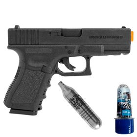 Pistola Airgun G11 Glock Co2 6mm Rossi + Esfera