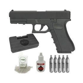 Pistola Pressão Airguns CO2 G17 Glock Full 4.5 QGK +KIT PRO