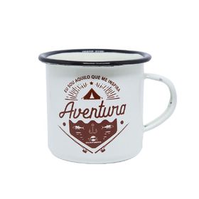 Caneca Esmaltada De Alumínio Guepardo Aventura Camping 240ml