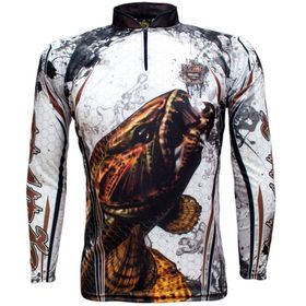 Camiseta Pesca King Brasil Manga Longa Traira