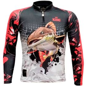 Camiseta de Pesca Sublimada Manga Longa Proteção UV50+