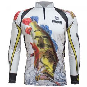 Camiseta de Pesca King Brasil Manga Longa Proteção Solar