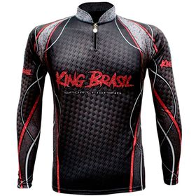 CAMISETA DE PESCA SUBLIMADA KING BRASIL MANGA LONGA - KFF636