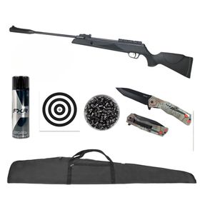 Carabina Pressão Black Hawk 6,0 FXR + Canivete Rocky + Itens