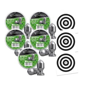 Kit 05 Cx Chumbinho Quantum 5.5 impacto, penetração + Alvos